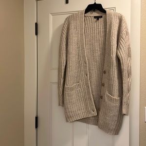 Beige cardigan sweater